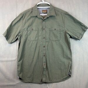 Northwest Territory Mens Button Up Green Tee Shirt Size L Pre Owned